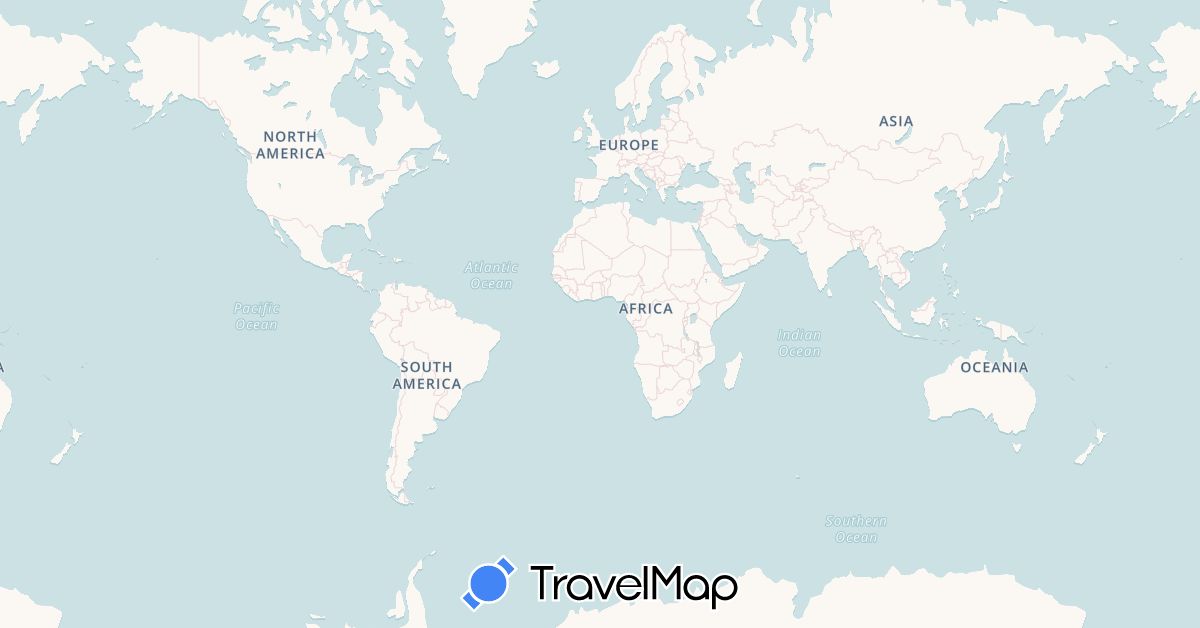 TravelMap itinerary: driving, plane, boat in Argentina, Australia, Barbados, Brazil, Canada, Chile, Colombia, Costa Rica, Fiji, Falkland Islands, Micronesia, Grenada, French Guiana, Guatemala, Indonesia, Japan, South Korea, Martinique, Mexico, Netherlands, Panama, Peru, Papua New Guinea, Philippines, Palau, Solomon Islands, El Salvador, Trinidad and Tobago, Taiwan, United States, Uruguay, Saint Vincent and the Grenadines, Vanuatu (Asia, Europe, North America, Oceania, South America)